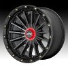 KMC KM102 Signal Machined Black Grey Tint Custom Truck Wheels 8