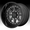 Moto Metal MO801 Phantom Machined Black Gray Tint Custom Wheels Rims 4