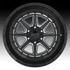 Moto Metal MO801 Phantom Machined Black Gray Tint Custom Wheels Rims 6