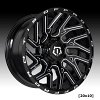 TIS Wheels 554BM Gloss Black Milled Custom Truck Wheels 11