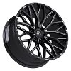 TIS Offroad 566BM Gloss Black Milled Custom Truck Wheels 8