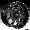 TIS Wheels 551BM Gloss Black Milled Custom Truck Wheels 7