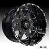 TIS Wheels 551BM Gloss Black Milled Custom Truck Wheels 6