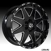 TIS Wheels 551BM Gloss Black Milled Custom Truck Wheels 8