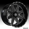 TIS Wheels 551BM Gloss Black Milled Custom Truck Wheels 4