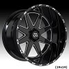 TIS Wheels 551BM Gloss Black Milled Custom Truck Wheels 5