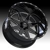 TIS Wheels 551BM Gloss Black Milled Custom Truck Wheels 3