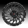 Worx Offroad 820BM Gloss Black Milled Custom Truck Wheels 6