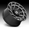 XD Series XD860 Onslaught Gloss Black Milled Custom Truck Wheels Rims 2