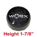 CAP-WX8-B20 / Worx Alloy Gloss Black 8-Lug Snap On Center Cap 3