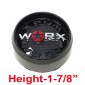 CAP-WX8-BR20 / Worx Alloy Gloss Black 8-Lug Snap On Center Cap 3