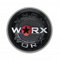 CAP-WX8-BR20 / Worx Alloy Gloss Black 8-Lug Snap On Center Cap 2