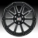 XD Series XD847 Outbreak Gloss Black Milled Custom Wheels Rims 3