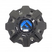 1001-63GBK / Fuel Gloss Black / Blue Logo Bolt-On Center Cap 2