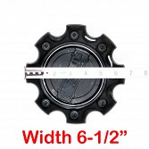 89-9778SBB / Ultra Satin Black 8x6.5 Bolt-On Center Cap 4