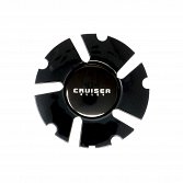 CAP-921MBF / Cruiser Alloy 921MB Pulsar FWD Snap On Black Center Cap 2