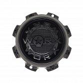 CAP-WX-8-BB21 / Worx Alloy Gloss Black Bolt On Center Cap 2