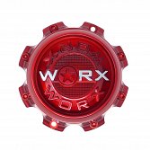 CAP-WX-8-R21 / Worx Alloy Gloss Red Bolt On Center Cap 2