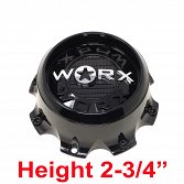 CAP-WX-8T-BC21 / Worx Alloy Gloss Black Bolt On Center Cap 3