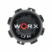 CAP-WX-8T-BR21 / Worx Alloy Gloss Black Bolt On Center Cap 2