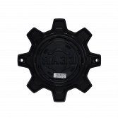 CAP-8L-B17 / Gear Alloy Gloss Black With Satin Black Overlay Bolt-On Center Cap 3