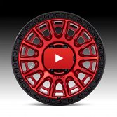 Fuel Cycle D834 Candy Red Custom Truck Wheels 4