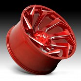 Fuel Reaction D754 Candy Red Milled Custom Truck Wheels Rims 3