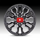 Fuel Flame 6 D803 Gloss Black Milled Custom Truck Wheels 4