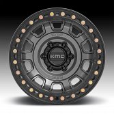 KMC KM236 Tank Beadlock Matte Anthracite Custom Truck Wheels 3