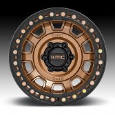 KMC KM236 Tank Beadlock Matte Bronze Custom Truck Wheels 3