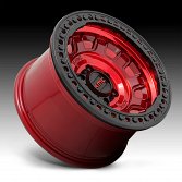 KMC KM236 Tank Beadlock Candy Red Custom Truck Wheels 2