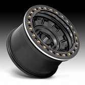 KMC KM236 Tank Beadlock Satin Black Custom Truck Wheels 2