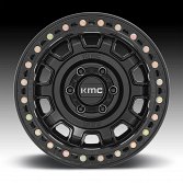 KMC KM236 Tank Beadlock Satin Black Custom Truck Wheels 3