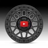 KMC KM549 GRS Satin Black Custom Truck Wheels 4