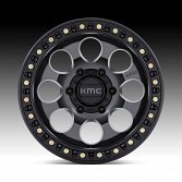 KMC KM550 Riot SBL Anthracite Custom Truck Wheels 3