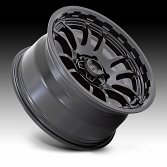 KMC KM727 Wrath Satin Black Custom Truck Wheels 2