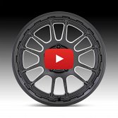 KMC KM727 Wrath Satin Black Custom Truck Wheels 4