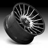 Moto Metal MO807 Shockwave Machined Gloss Black Custom Truck Wheels Rims 2