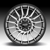 Moto Metal MO807 Shockwave Machined Gloss Black Custom Truck Wheels Rims 3