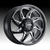 Ultra 230BM Villain Gloss Black Milled Custom Wheels Rims 2