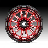 XD Series XD865 Phoenix Candy Red Milled Custom Truck Wheels 3