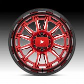 XD Series XD865 Phoenix Candy Red Milled Custom Truck Wheels 4