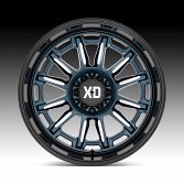 XD Series XD865 Phoenix Metallic Blue Milled Custom Truck Wheels 3