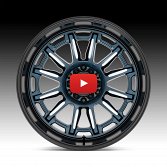 XD Series XD865 Phoenix Metallic Blue Milled Custom Truck Wheels 4