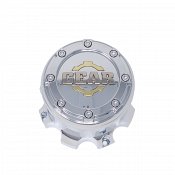 CAP-8LT-C14-GC / Gear Alloy Chrome with Gold Cogs Tall Bolt-On Center Cap