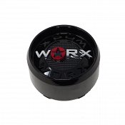 CAP-WX8T-BR20 / Worx Alloy Gloss Black Tall 8-Lug Snap On Center Cap