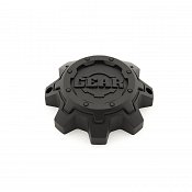 CAP-8LT-M17 / Gear Alloy Tall Satin Black With Gloss Black Overlay Bolt-On Center Cap