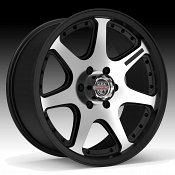 Center Line RT4 837MB Machined Black Custom Wheels Rims