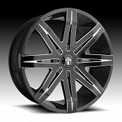 Dub Stacks S227 Gloss Black Milled Custom Wheels Rims