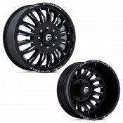 Fuel D868 Arc Dually Gloss Black Milled Custom Truck Wheels